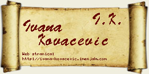 Ivana Kovačević vizit kartica